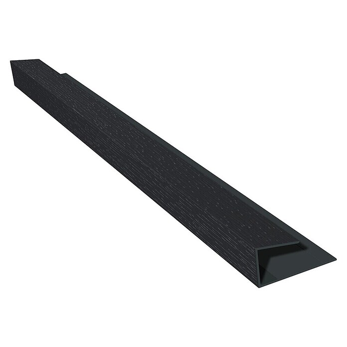HB Composite U-profiel (l x b x h: 6.000 x 44 x 24 mm, Dikte: 17 mm, Pvc, Antraciet) | BAUHAUS
