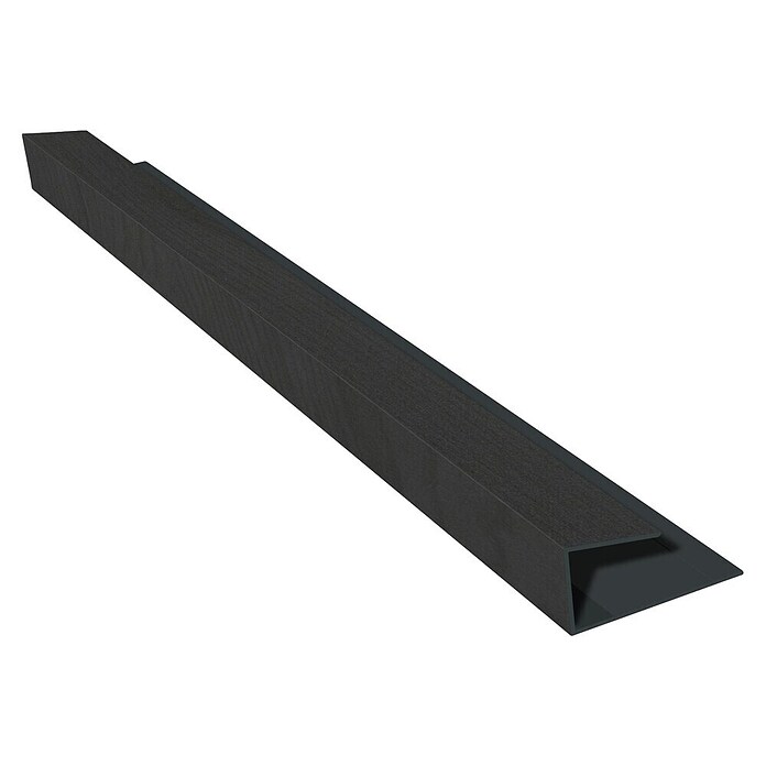 HB Composite U-profiel (l x b x h: 6.000 x 44 x 24 mm, Dikte: 17 mm, Pvc, Kitami Oak) | BAUHAUS