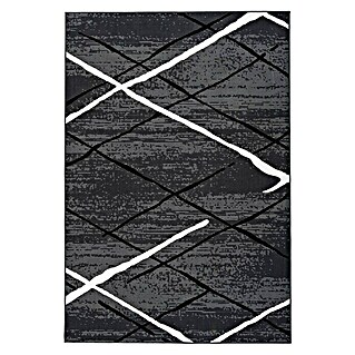 Kayoom Kurzflorteppich Vancouver 110 (Anthrazit, 150 x 80 cm, 100 % Polypropylen)