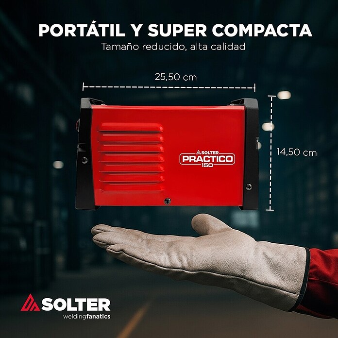 Solter Equipo de soldadura Practico 150 + Optimatic 45 (Corriente de soldadura: 10 A - 150 A, 4,6 kW, 220 V - 240 V) | BAUHAUS
