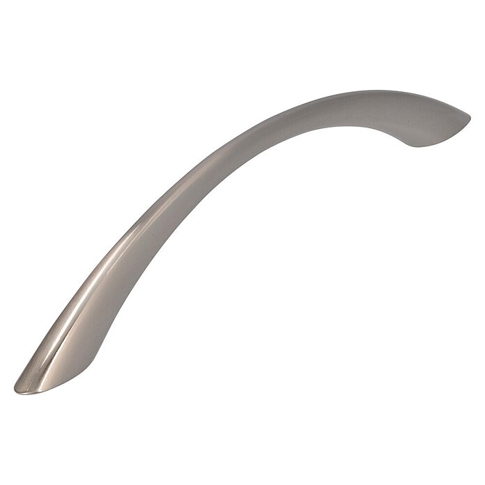 Siro Möbelgriff (161 x 11 mm, Lochabstand: 128 mm, Zinkdruckguss, Glänzend, Vernickelt)