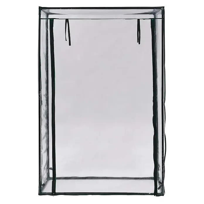 Furnicato Gewächshaus - 102 x 52 cm, Material Seitenwand: Kunststoff, 38 mm, grün - Transparente Gewächshausabdeckung aus Kunststoff mit dunklem Saum zum Pflanzenschutz.