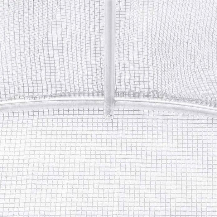 Furnicato Gewächshaus - 10 x 3 cm, Material Seitenwand: Kunststoff, 38 mm, Grau - Transparente, gitterverstärkte Gewächshausabdeckung mit Metallstange und gebogenem Rahmen.