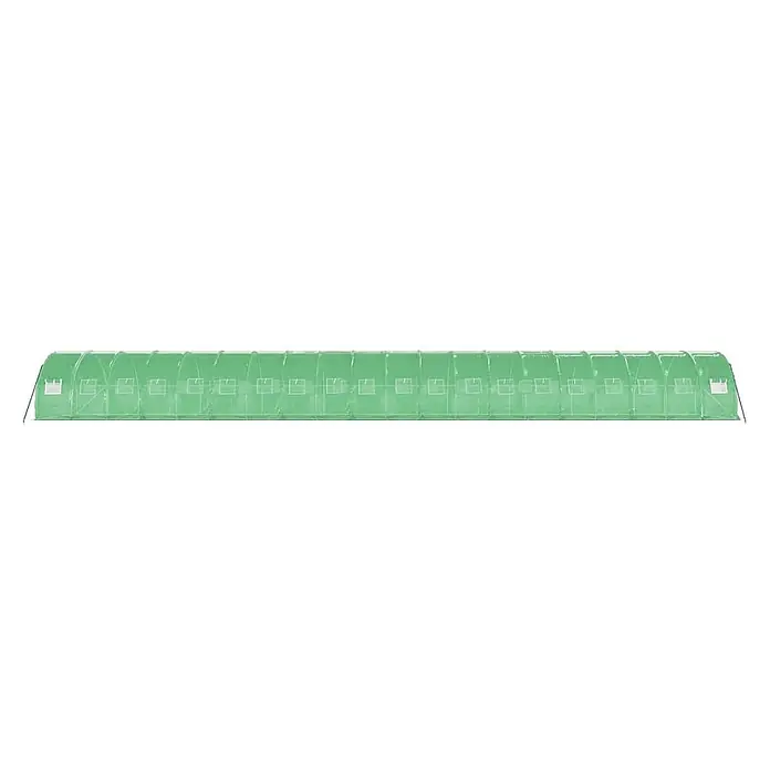 Furnicato Gewächshaus - 20 x 3 cm, Material Seitenwand: Kunststoff, 38 mm, Grau - Grünes, transparentes Folientunnel-Gewächshaus mit Lüftungsfenstern.