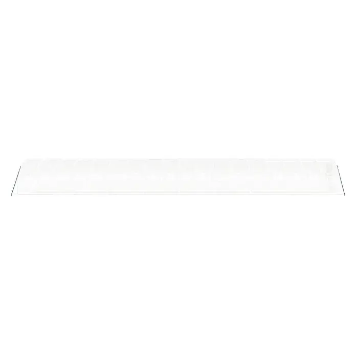 Furnicato Gewächshaus verzinkter Stahl - 18 x 3 cm, Material Seitenwand: Kunststoff, 38 mm, Grau - Ein langes, transparentes Tunnelgewächshaus mit hellem Rahmen.