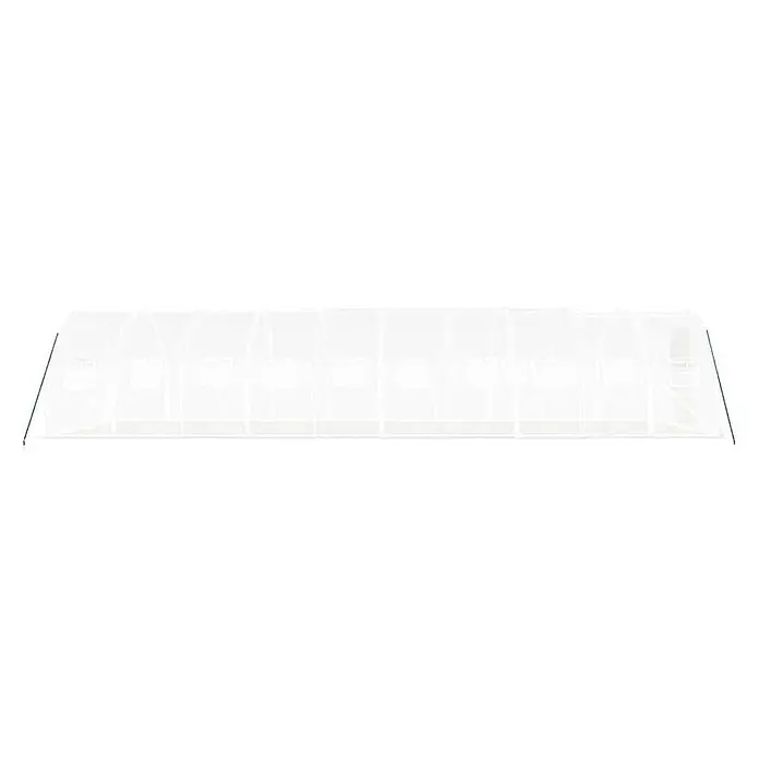 Furnicato Gewächshaus - 10 x 3 cm, Material Seitenwand: Kunststoff, 38 mm, Grau - Langes, transparentes Gewächshaus-Tunnel, ideal für den Pflanzenschutz.