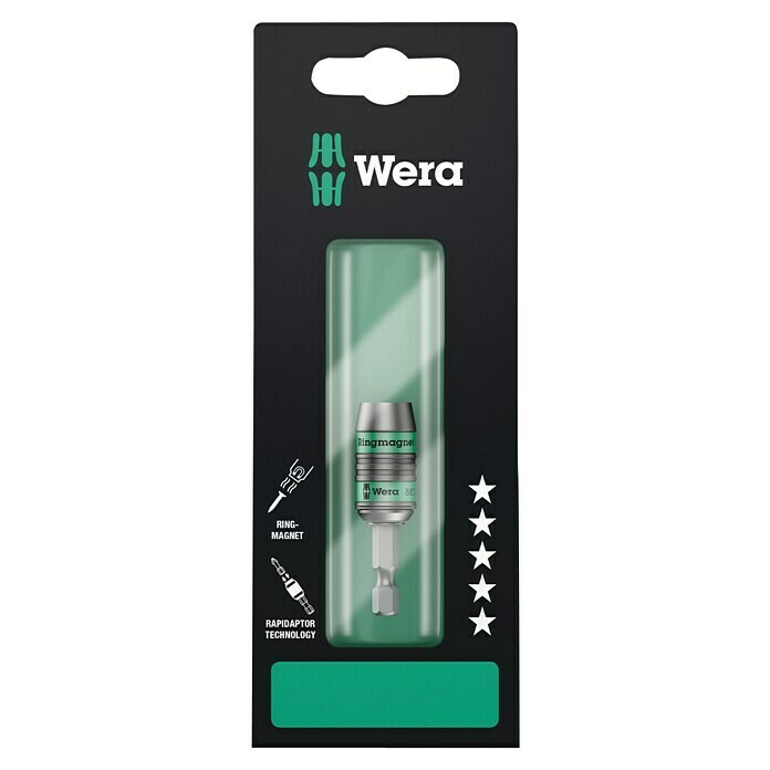 Wera Bithalter Rapidaptor 887/4 RR65 mm, Magnetisch Front View