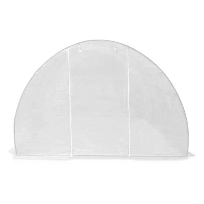 Furnicato Gewächshaus PE-Netzgewebe - 3 x 300 cm, Material Seitenwand: Kunststoff, 38 mm, Grau - Weißer, gewölbter Gewächshausüberzug aus verstärktem lichtdurchlässigem Kunststoff zum Pflanzenschutz.