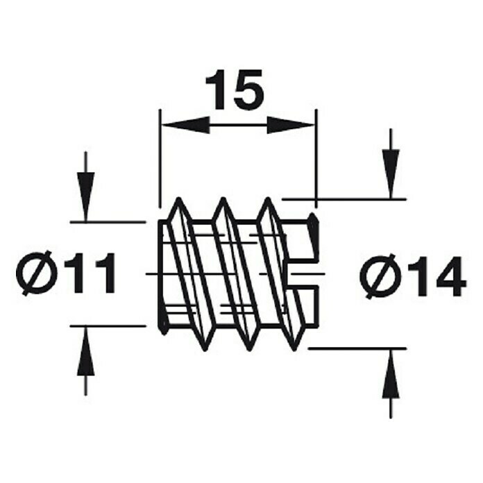 Häfele KorpusverbinderLänge: 50 mm, Stahl Front View