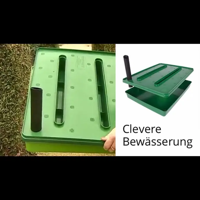 Bewässerungssystem Regadio - 60 x 45 x 8,5 cm, Fassungsvermögen: 15 l - Regadio Bewsserungssystem - Gepflegte Grber ohne tgliches gieen