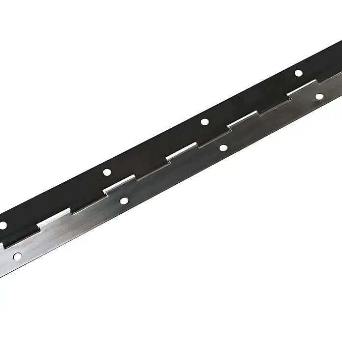 M.Pascual Bisagra de piano - L x An: 480 x 32 mm, Acero inoxidable - Larga bisagra continua de metal con orificios preperforados.