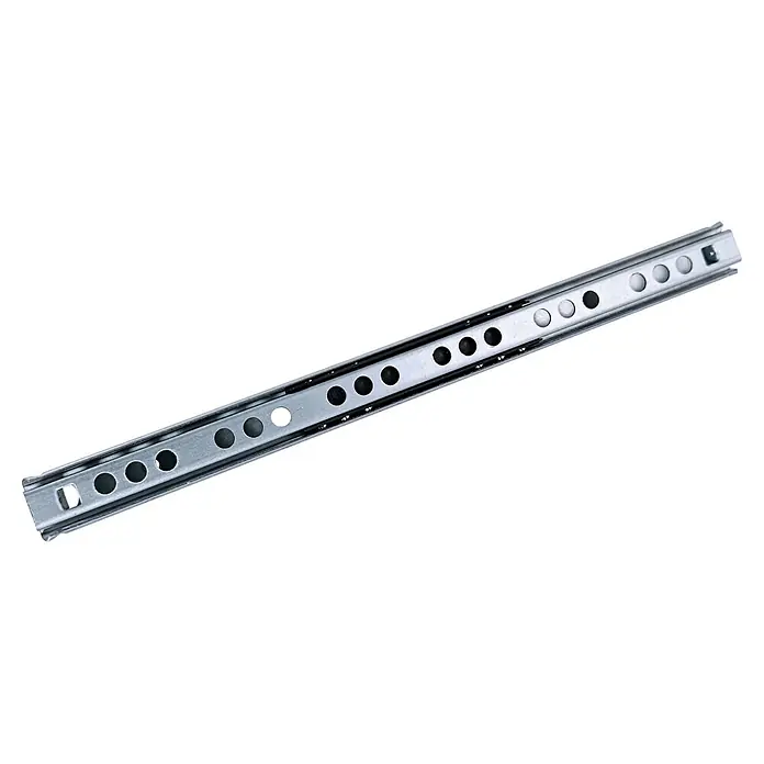 M.Pascual Guía para cajones - Longitud de instalación: 280 mm, Capacidad de carga: 10 kg, Extracción parcial, Montaje lateral - Corredera metálica para cajones con rodamientos de bolas y perforaciones.