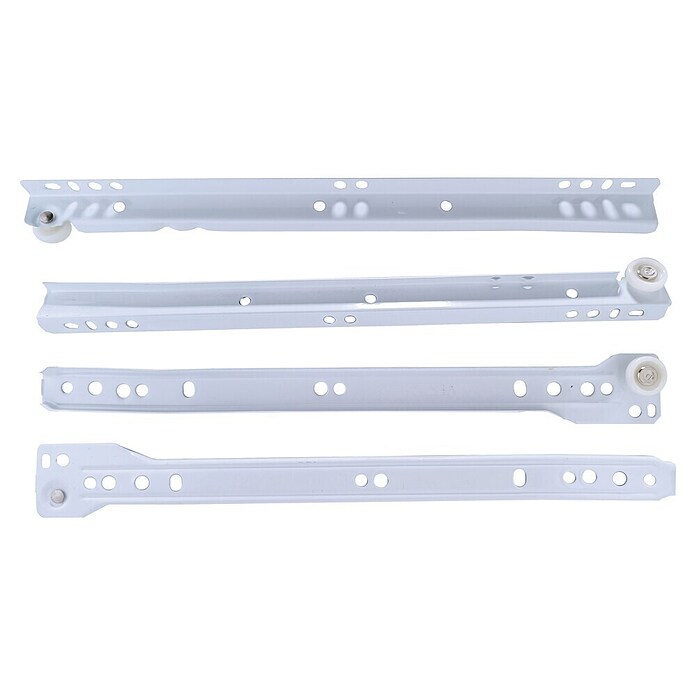 Guía para cajones (22 mm - 350 mm, Blanco, 2 ud., Extracción parcial) | BAUHAUS