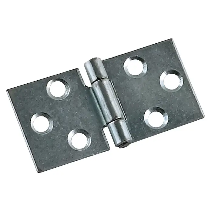 M.Pascual Bisagra de piano - L x An: 100 x 25 mm, Fundición, Zincado - Bisagra metálica plateada con seis orificios para tornillos para unir dos superficies.