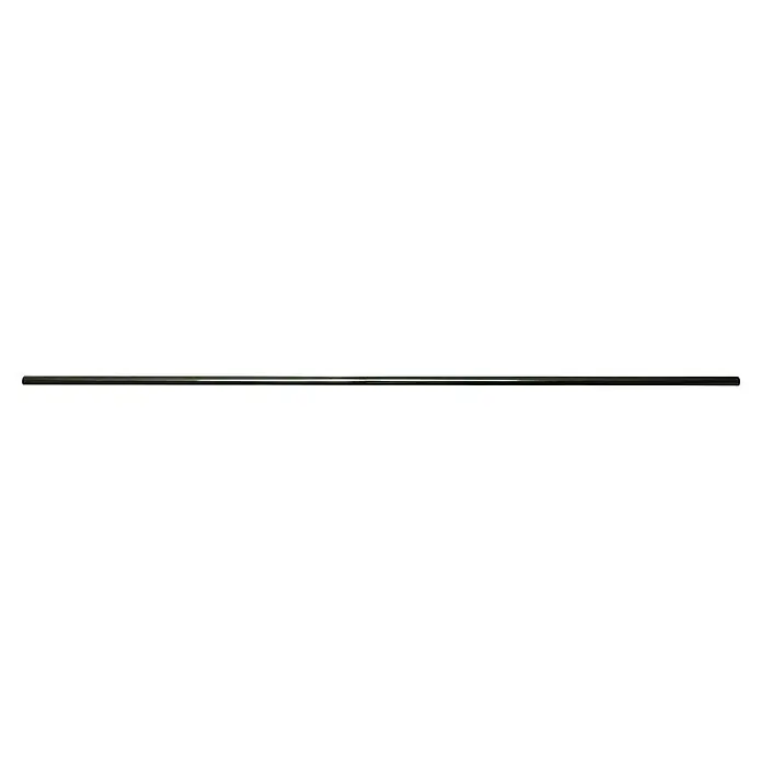 M.Pascual Barra para ropa - Ø x L: 1,9 cm x 1 m - Una barra cilíndrica metálica oscura con un reflejo horizontal brillante en su superficie lisa.