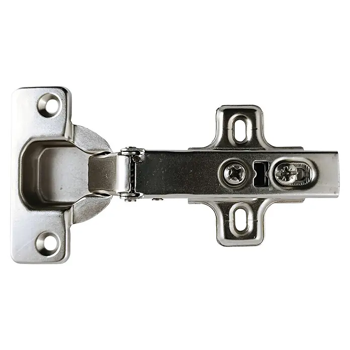 M.Pascual Bisagra de cazoleta - Diámetro cazoleta: 35 mm, Ángulo de apertura: 110 °, Recta, Niquelado, 6 ud. - Bisagra de metal plateado con tornillos de ajuste para puertas de mueble.