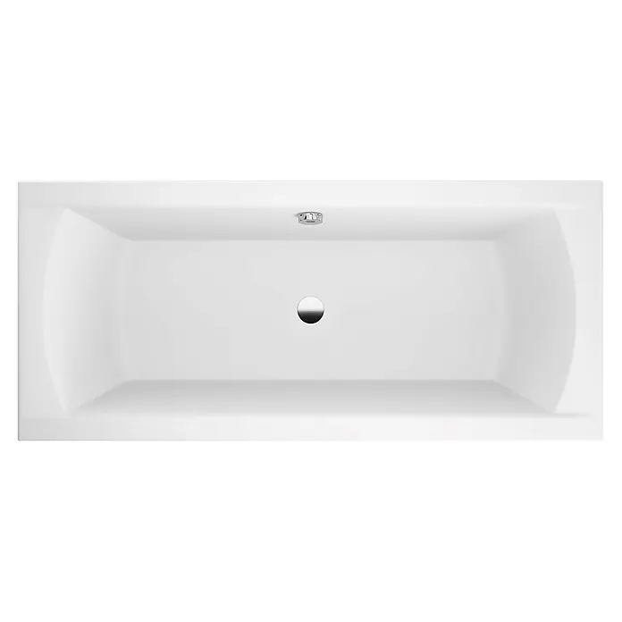 Bad Land Badewanne INES Acryl-Eckwanne 190 x 90 cm Weiß, inkl. Styroporverkleidung und Siphon - Sanitäracryl, Weiß - Weiße rechteckige Badewanne mit ergonomischem Innenraum, zentralem Abfluss und Überlauf.