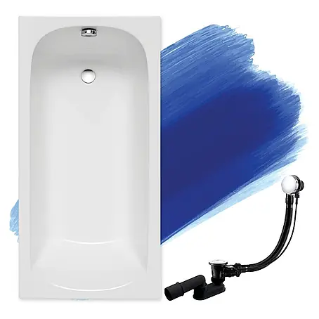 Bad Land  Badewanne CLASSIC Acryl-Eckwanne 150 x 75 cm Weiß