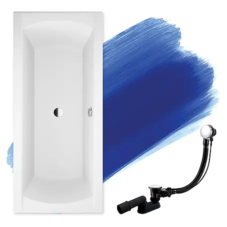 Bad Land  Badewanne INES Acryl-Eckwanne 190 x 90 cm Weiß