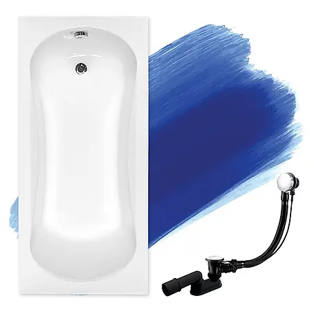 Bad Land  Badewanne ARIA Acryl-Eckwanne 130 x 70 cm Weiß