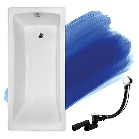 Bad Land  Badewanne OPTIMA Acryl-Eckwanne 140 x 70 cm Weiß