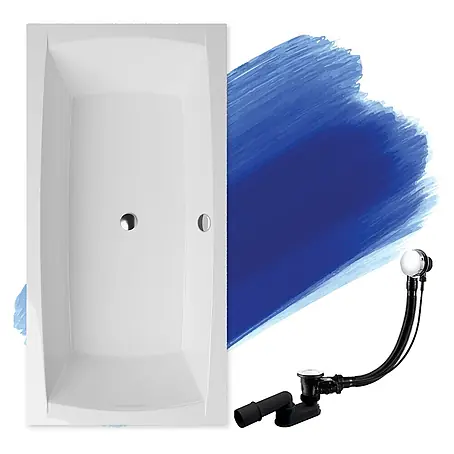 Bad Land  Badewanne APRI Acryl-Eckwanne 140 x 70 cm Weiß