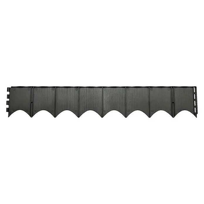 Garantia Rasenkante Edgar - Anthrazit, 75 x 0,6 x 13 cm, Polypropylen - Dunkle Rasenkante mit geschwungenem Design zur stilvollen Gartengestaltung. Robust und langlebig für den Außenbereich.