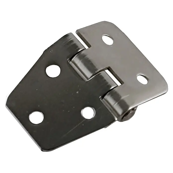 M.Pascual Bisagra de piano - L x An: 60 x 40 mm, Acero inoxidable - Bisagra de metal cepillado con seis agujeros para tornillos, para muebles.