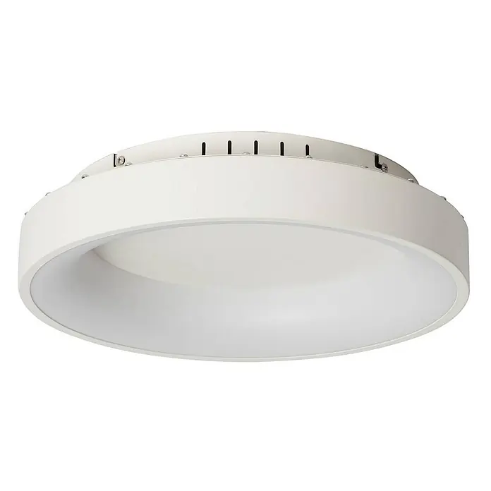 Lucande Deckenleuchte Samvel - L x B x H: 38,4 x 38,4 x 8,6 cm, weiß / opal - Weiße runde LED-Deckenleuchte mit modernem, minimalistischem Design und lichtdurchlässigem Diffusor.