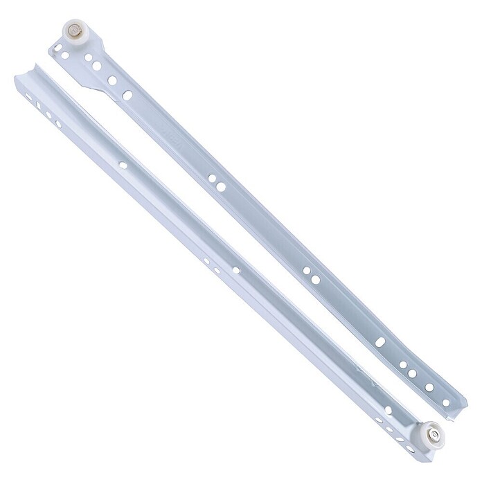 Guía para cajones (22 mm - 450 mm, Blanco, 2 ud., Extracción parcial) | BAUHAUS
