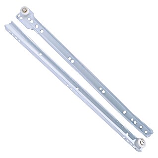 Guía para cajones (22 mm - 450 mm, Blanco, 2 ud., Extracción parcial)