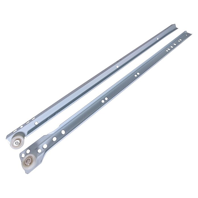 Guía para cajones (22 mm - 500 mm, Blanco, 2 ud., Extracción parcial) | BAUHAUS