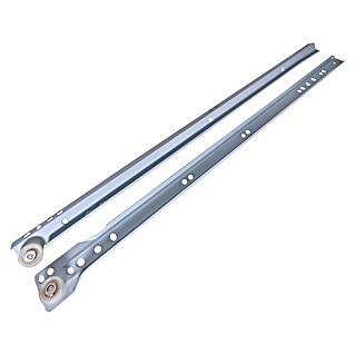 Guía para cajones (22 mm - 500 mm, Blanco, 2 ud., Extracción parcial)