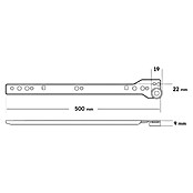 Guía para cajones (22 mm - 500 mm, Blanco, 2 ud., Extracción parcial) | BAUHAUS