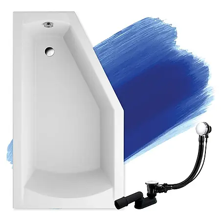 Bad Land  Eckbadewanne SELENA Acryl-Eckwanne 150 x 90 cm links Weiß