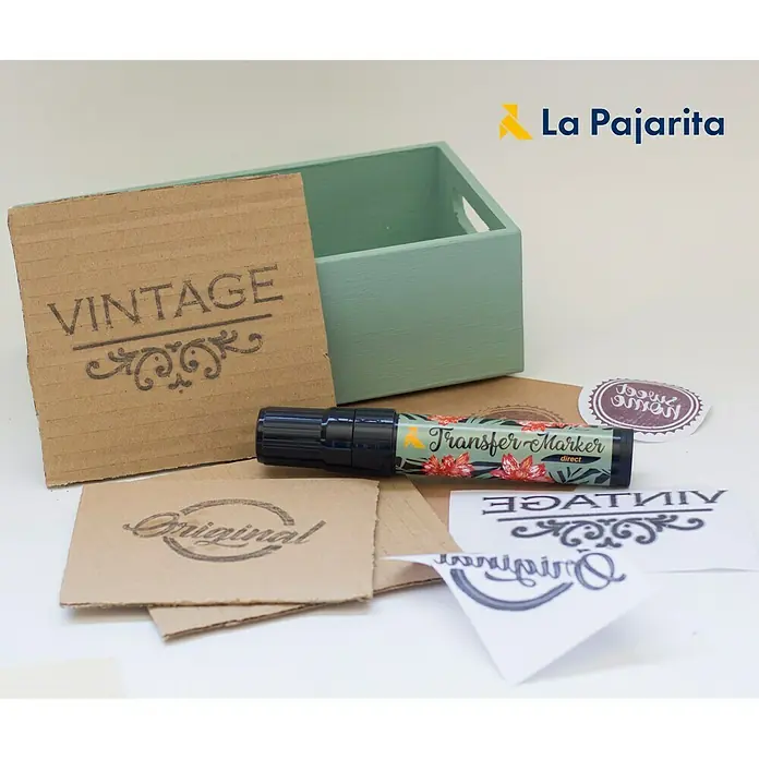 La Pajarita Marcador para ropa Transfer market direct - Incoloro - La imagen muestra un Transfer Marker de La Pajarita con impresiones en cartón para proyectos creativos de bricolaje.