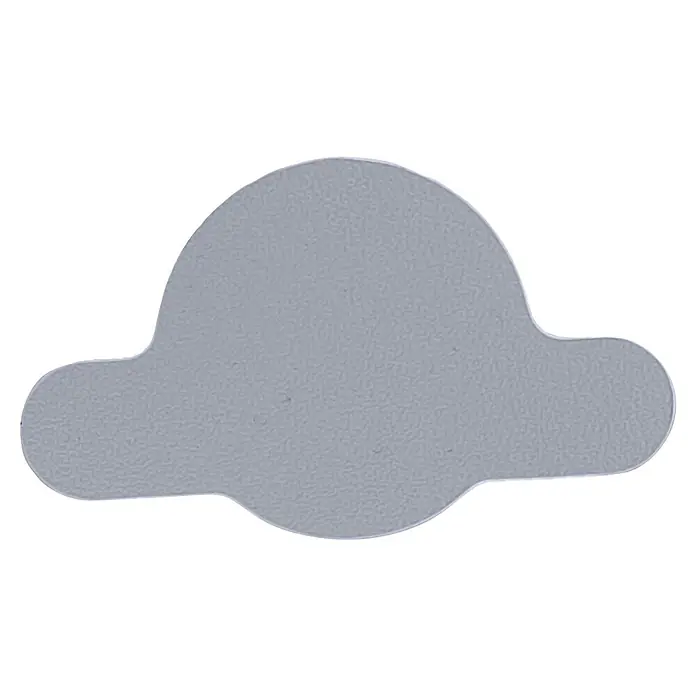 M.Pascual Tapón embellecedor - Gris, 4 ud., Pegado - Etiqueta o colgante con textura gris claro en forma de nube.