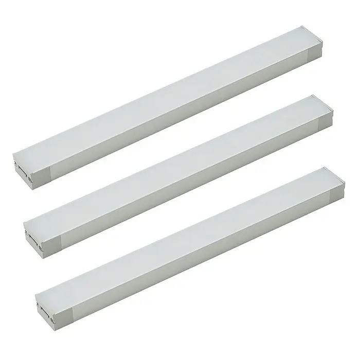 Prios LED-Unterbauleuchte Esbena - L x B x H: 20 x 2 x 1,2 cm - Drei Aluminium-LED-Lichtleisten mit mattierten Abdeckungen für Unterbau- oder Akzentbeleuchtung.