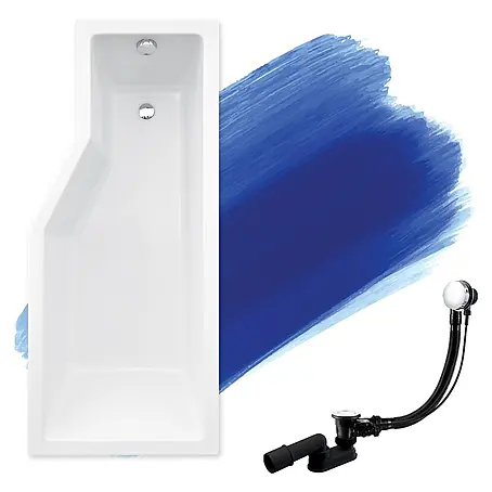 Bad Land  Eckbadewanne INTEGRA Acryl-Eckwanne 150 x 75 cm rechts Weiß