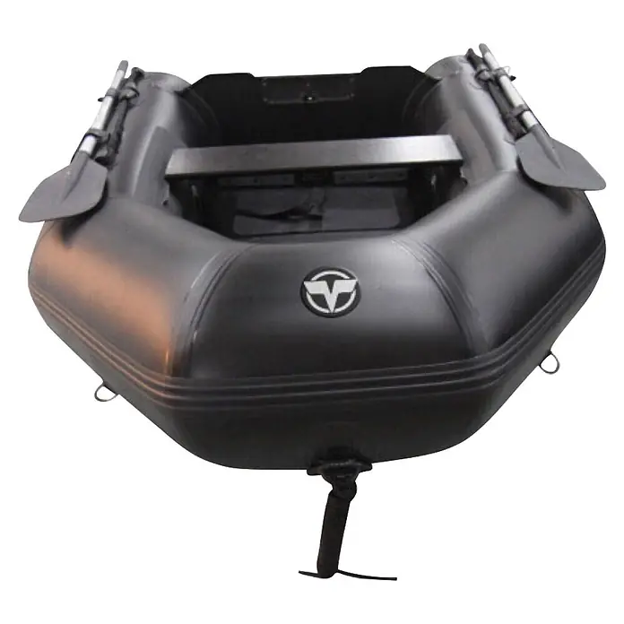 Tohatsu Schlauchboot Allroundmarin T230 - L x B: 235 x 142 cm, Geeignet für: 3 Personen, Nutzlast: 400 kg - Schwarzes Schlauchboot aus Gummi mit Rudern.