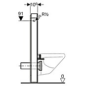 Geberit Sanitärmodul für Wand-WC Monolith (2-Mengen-Spülung, 10,6 x 48,2 x 101 cm, Mint)