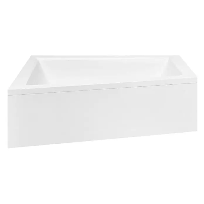 Bad Land Eckbadewanne - L x B: 180 x 125 cm, Sanitäracryl, Weiß - Weiße Eckbadewanne mit integrierter Frontverkleidung.
