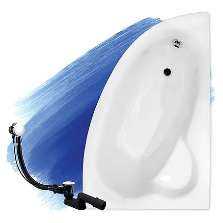 Bad Land  Eckbadewanne NATALIA Acryl-Eckwanne 150 x 100 cm rechts Weiß