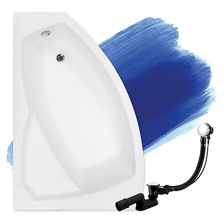 Bad Land  Eckbadewanne RIMA Acryl-Eckwanne 170 x 110 cm links Weiß