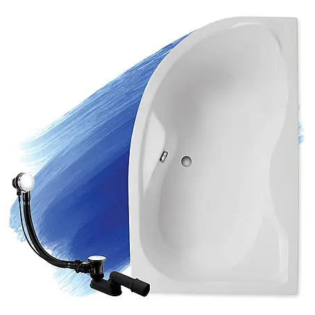 Bad Land  Eckbadewanne DORA Acryl-Eckwanne 170 x 110 cm rechts Weiß