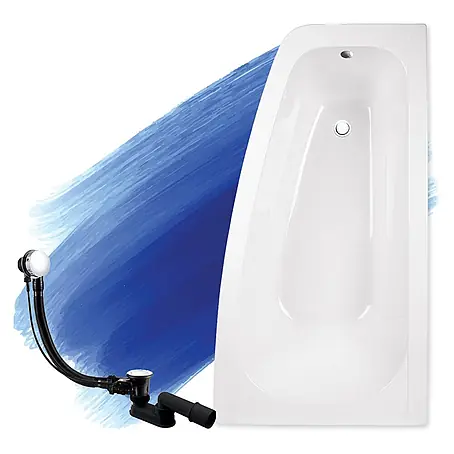 Bad Land  Eckbadewanne LUNA Acryl-Eckwanne 150 x 80 cm rechts Weiß