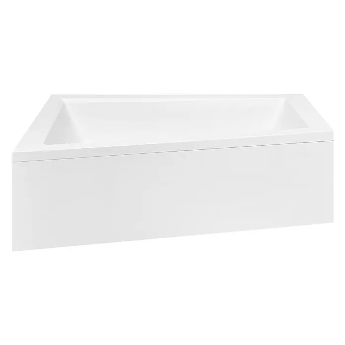 Bad Land Eckbadewanne - L x B: 150 x 85 cm, Sanitäracryl, Weiß - Weiße Eckbadewanne mit minimalistischem Design.