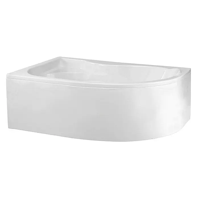 Bad Land Eckbadewanne - L x B: 170 x 110 cm, Sanitäracryl, Weiß - Weiße Eckbadewanne aus Acryl oder Emaille für platzsparende Badezimmerinstallationen.