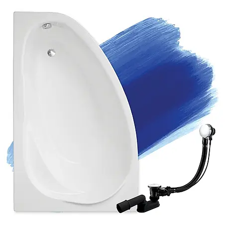 Bad Land  Eckbadewanne MAREA Acryl-Eckwanne 150 x 100 cm links Weiß