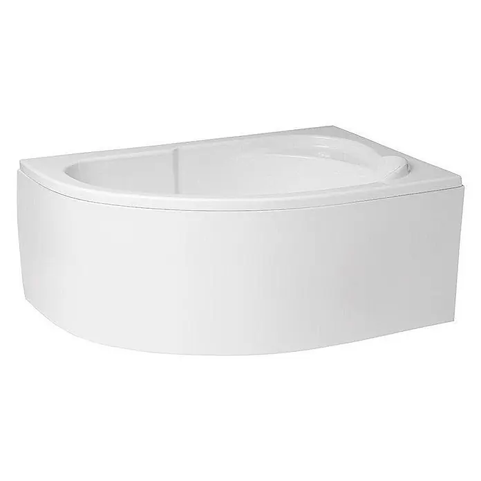 Bad Land Eckbadewanne - L x B: 130 x 85 cm, Sanitäracryl, Weiß - Weiße Eckbadewanne für das Badezimmer.